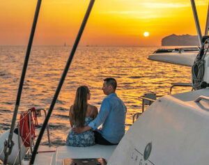 Private catamaran Santorini