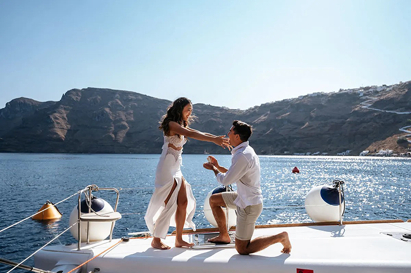santorini catamaran proposal