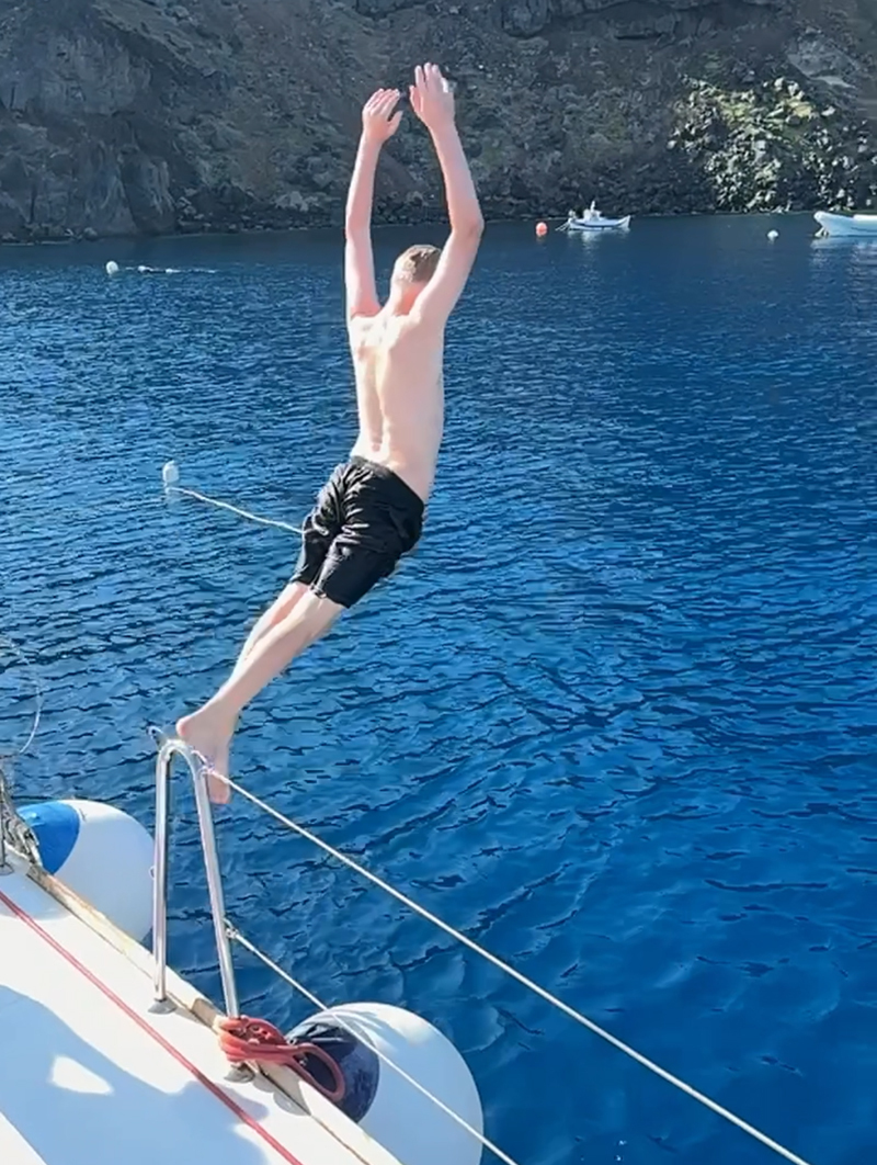 best santorini catamaran